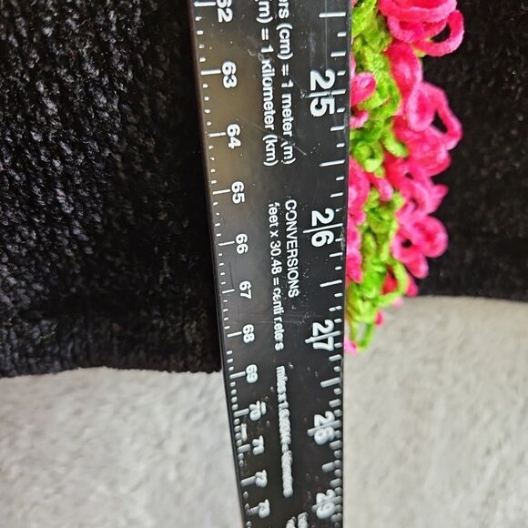 That Sweater women Med chenille Monkey Cardigan Sweater Wearable Art Neon Retro - Picture 7 of 12